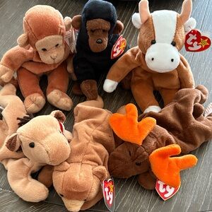 Ty Beanie Babies Plush Set of 6 animals